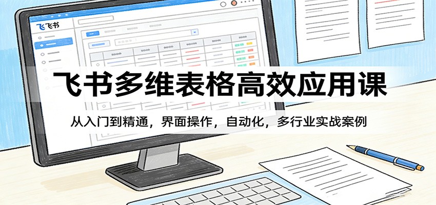 飞书多维表格高效应用课：从入门到精通，界面操作，自动化，多行业实战案例-蚂蚁汇资源分享项目网