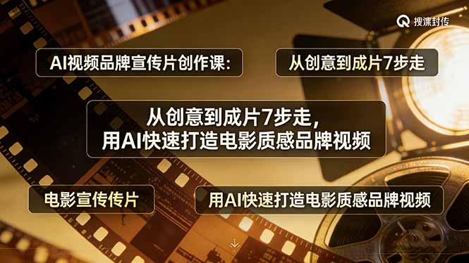 AI视频品牌宣传片创作课：从创意到成片7步走，用AI快速打造电影质感品牌视频-蚂蚁汇资源分享项目网