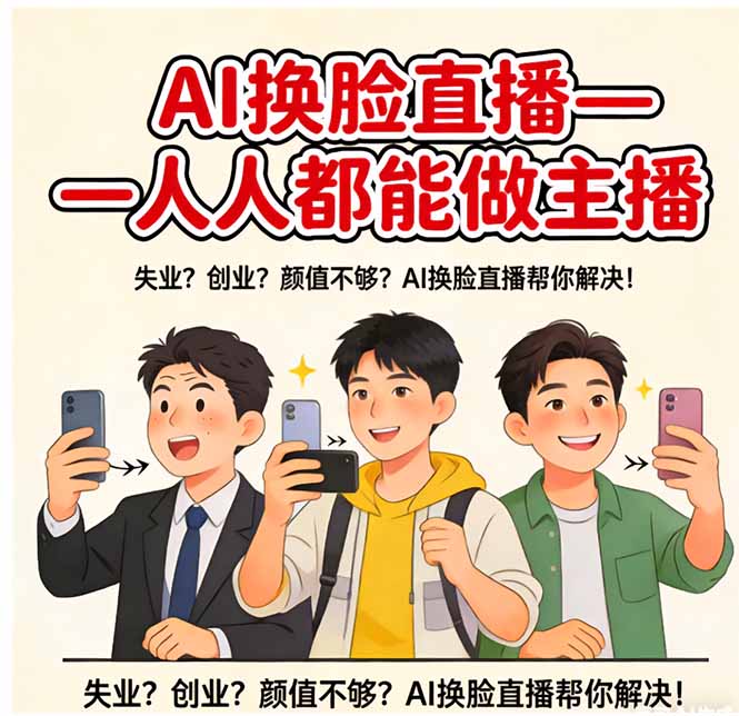 AI换脸直播，人人都能做主播-蚂蚁汇资源分享项目网