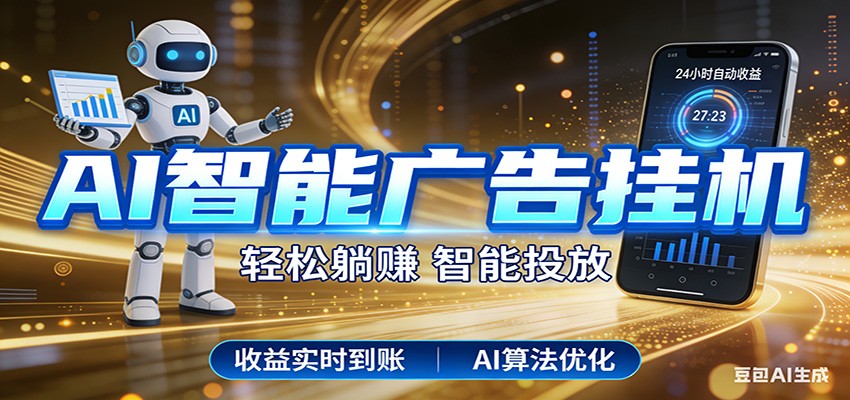 智能广告挂机新时代，利用碎片化时间实现稳定被动收益，AI帮你持续盈利-蚂蚁汇资源分享项目网