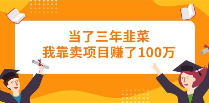 当了三年韭菜我靠卖项目赚了100万-蚂蚁汇资源分享项目网