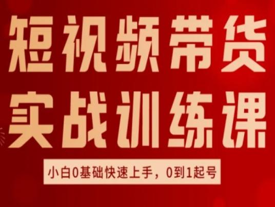 短视频带货实战训练课，好物分享实操，小白0基础快速上手，0到1起号-蚂蚁汇资源分享项目网