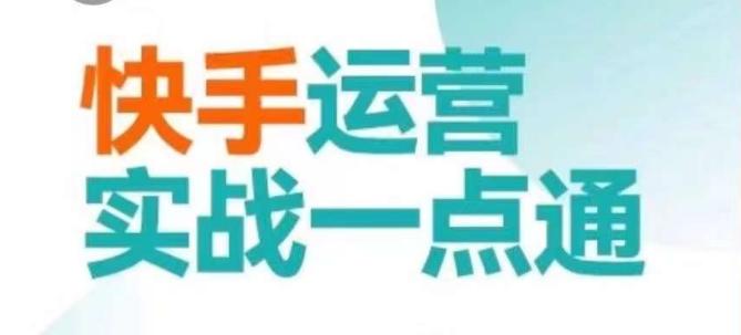 快手运营实战一点通，这套课用小白都能学会的方法教你抢占用户，做好生意-蚂蚁汇资源分享项目网