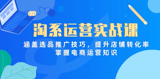 淘系运营实战课，涵盖选品推广技巧，提升店铺转化率，掌握电商运营知识-蚂蚁汇资源分享项目网