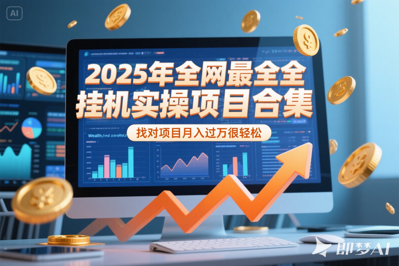 2025年挂机实操项目实操演练，挂机类型，AI直播类型，轻资产创业类型…-蚂蚁汇资源分享项目网