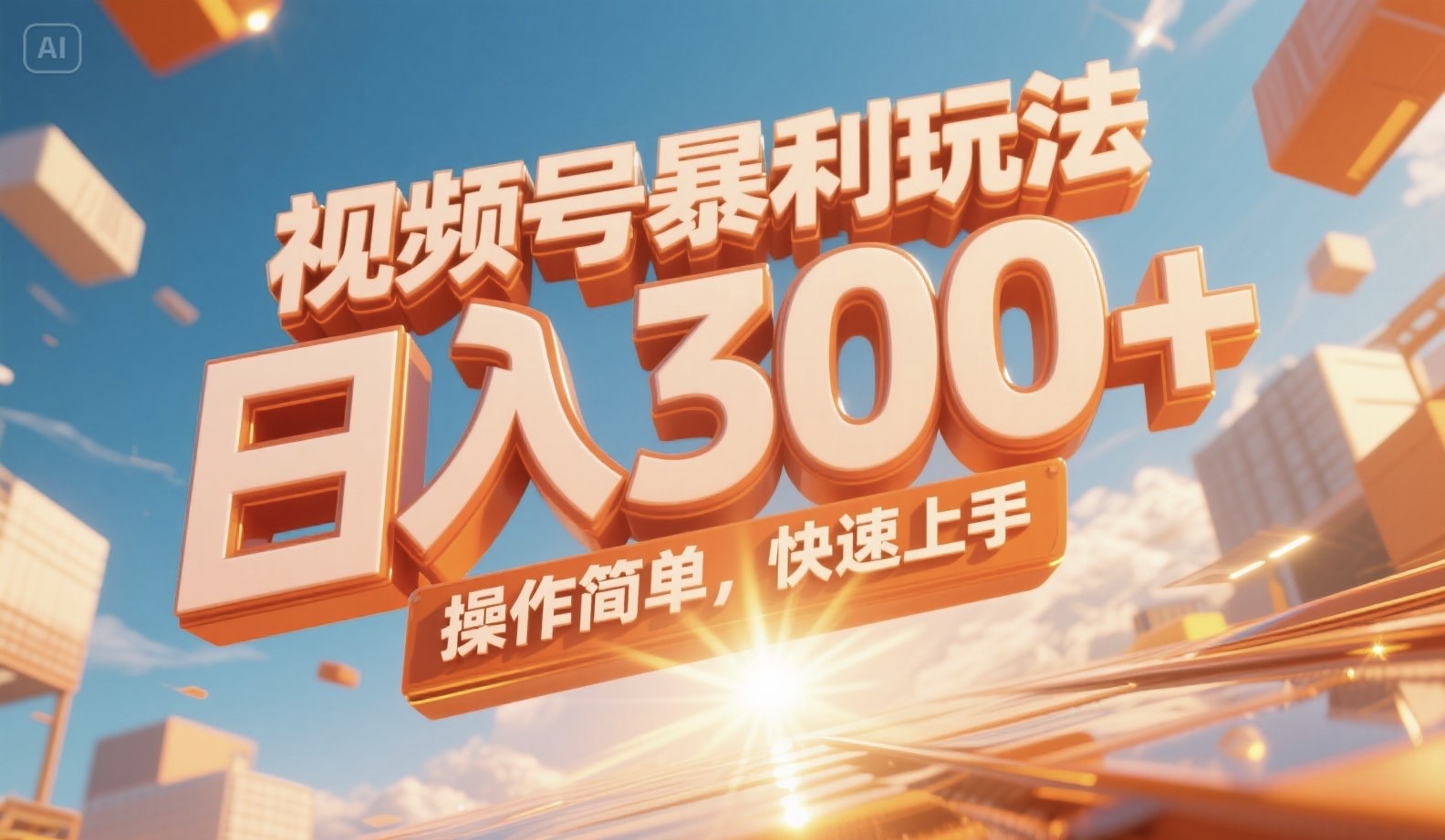 视频号暴利玩法，日入300+，操作简单，快速上手。-蚂蚁汇资源分享项目网