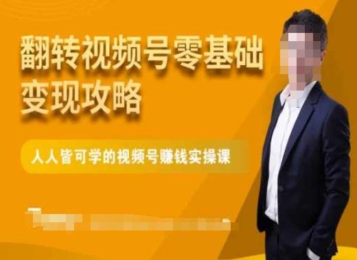 微信视频号零基础变现攻略，人人皆可学的视频号赚钱实操课-蚂蚁汇资源分享项目网