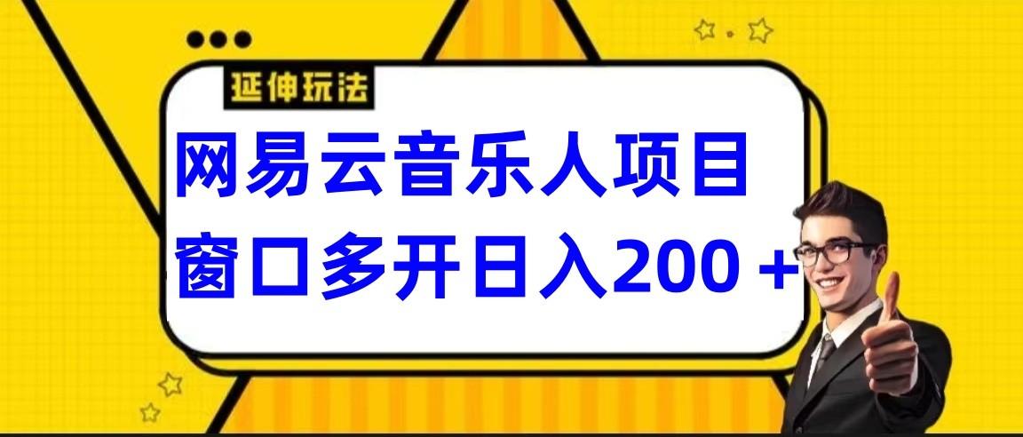 网易云挂机项目延伸玩法，电脑操作长期稳定，小白易上手-蚂蚁汇资源分享项目网