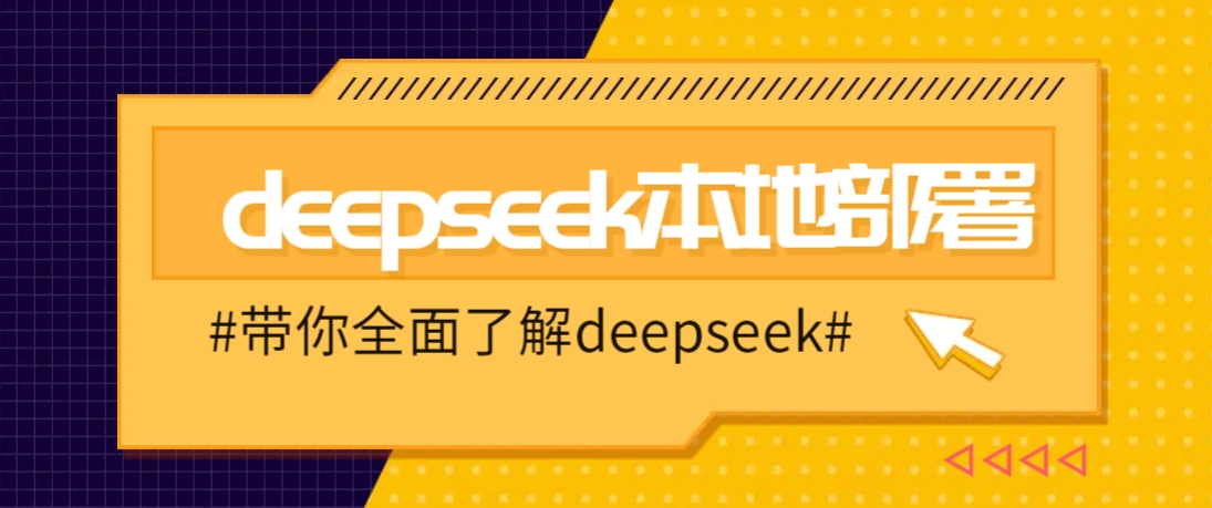 DeepSeek本地部署详细教程,轻松将deepseek部署到你的电脑上-蚂蚁汇资源分享项目网