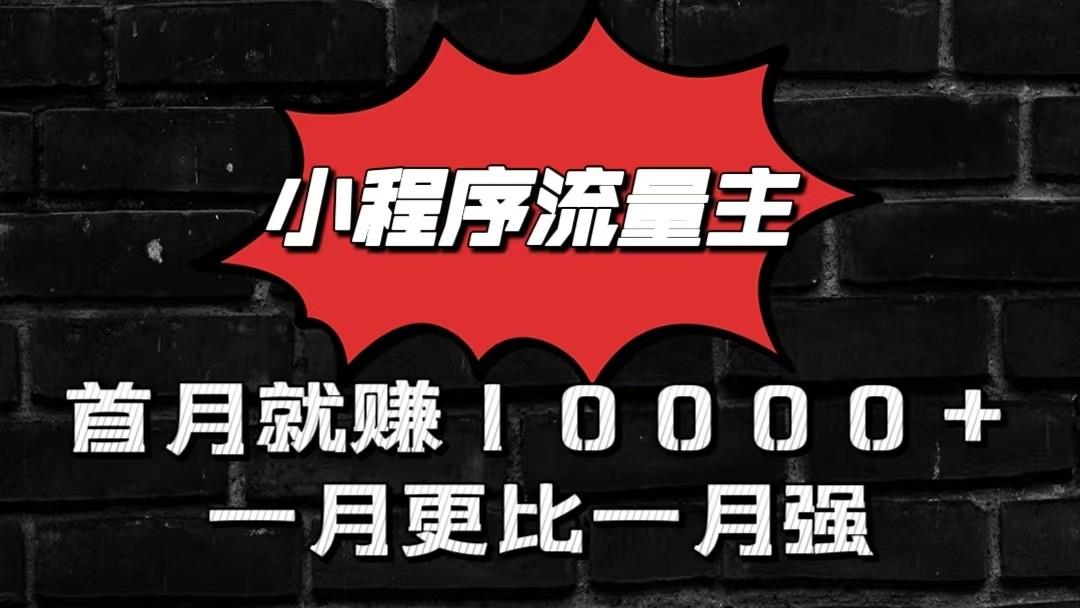 小程序流量主首月就赚10000+,一月更比一月强!小本创业首选-蚂蚁汇资源分享项目网