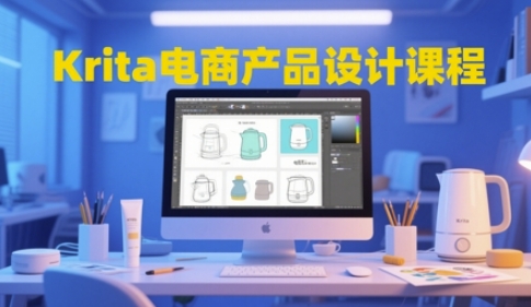Krita电商产品设计课程，掌握从工具使用到创意落地的全链路设计能力-蚂蚁汇资源分享项目网