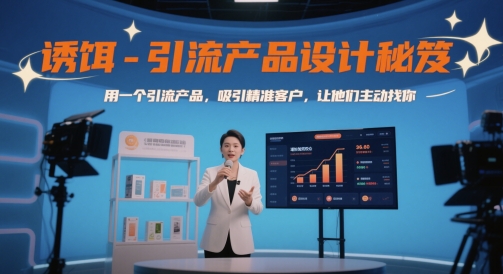 诱饵-引流产品设计秘笈，用一个引流产品，吸引精准客户，让他们主动找你-蚂蚁汇资源分享项目网