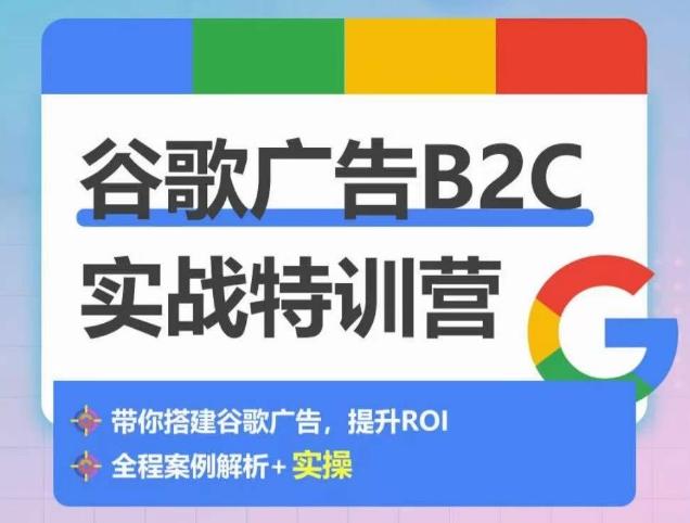 谷歌广告B2C实战特训营，500+谷歌账户总结经验，实战演示如何从0-1搭建广告账户-蚂蚁汇资源分享项目网