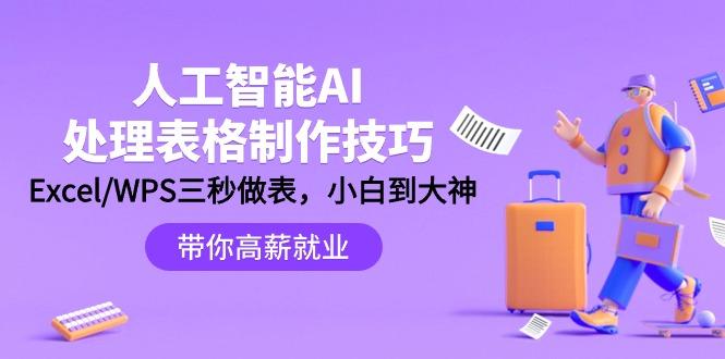 (9459期)人工智能-AI处理表格制作技巧：Excel/WPS三秒做表，大神到小白-蚂蚁汇资源分享项目网