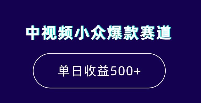 中视频小众爆款赛道，7天涨粉5万+，小白也能无脑操作，轻松月入上万【揭秘】-蚂蚁汇资源分享项目网