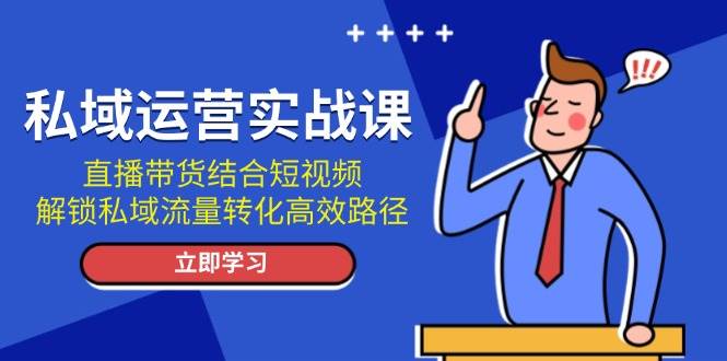 私域运营实战课：直播带货结合短视频，解锁私域流量转化高效路径-蚂蚁汇资源分享项目网