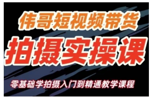 短视频带货拍摄实操课，零基础学拍摄入门到精通教学-蚂蚁汇资源分享项目网
