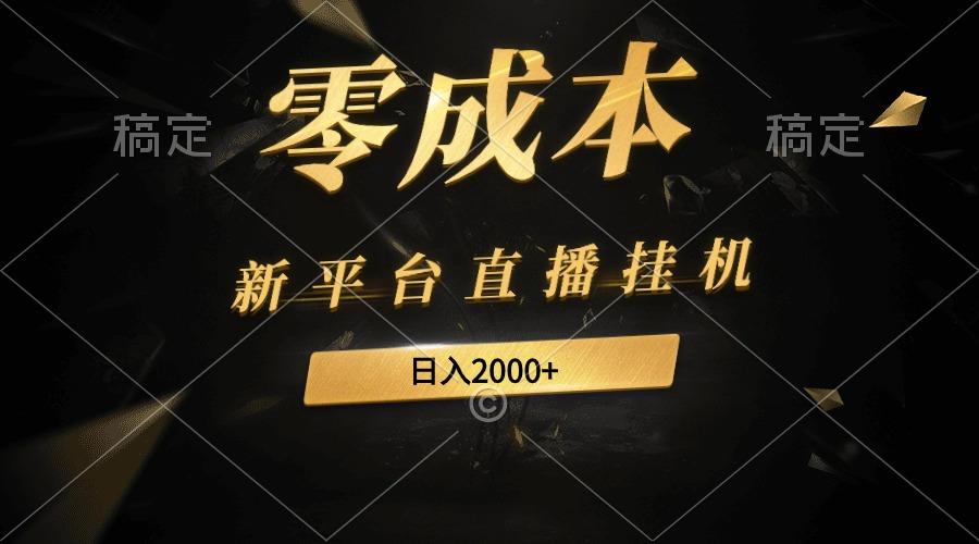 (9841期)新平台直播挂机最新玩法，0成本，不违规，日入2000+-蚂蚁汇资源分享项目网