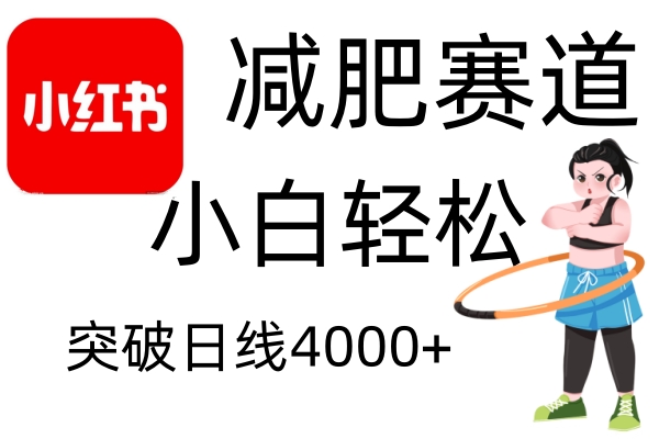 小红书减肥赛道，简单零成本，无需剪辑，不用动脑，小白轻松日利润4000+-蚂蚁汇资源分享项目网