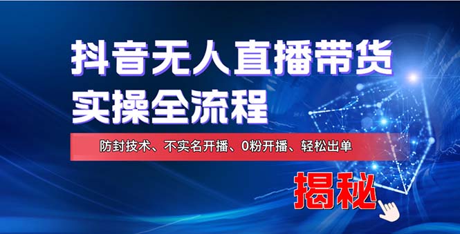 在线赚钱新途径：如何用抖音无人直播实现财务自由，全套实操流程，含…-蚂蚁汇资源分享项目网