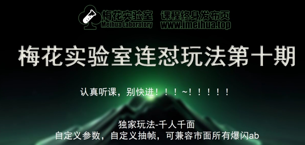 梅花实验室社群专享课视频号连怼玩法第十期课程+第二部分-FF助手全新高自由万能爆闪AB处理-蚂蚁汇资源分享项目网