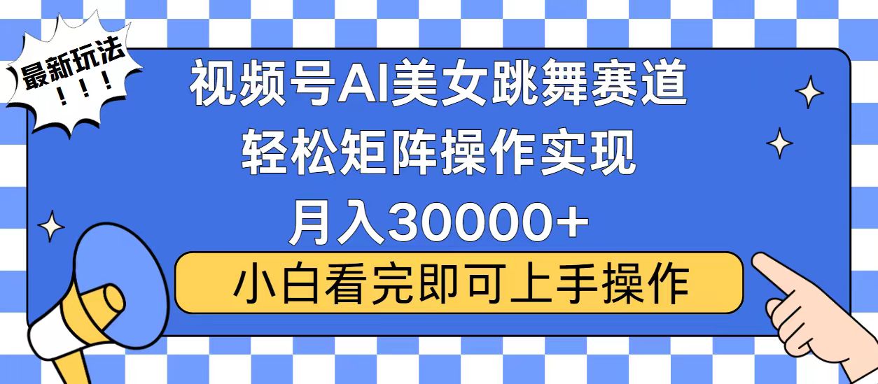 视频号蓝海赛道玩法，当天起号，拉爆流量收益，小白也能轻松月入30000+-蚂蚁汇资源分享项目网