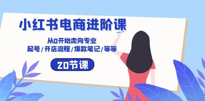 小红书电商进阶课：从0开始走向专业 起号/开店流程/爆款笔记/等等(20节-蚂蚁汇资源分享项目网