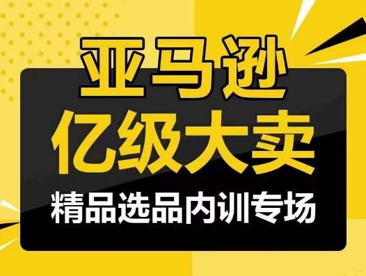 亚马逊亿级大卖-精品选品内训专场，亿级卖家分享选品成功之道-蚂蚁汇资源分享项目网