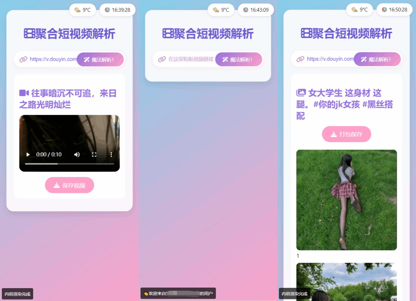 全新二次元聚合短视频解析去水印系统源码 自适应双端-蚂蚁汇资源分享项目网