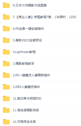 某宝买的杂乱PS LR教程预设摄影-蚂蚁汇资源分享项目网