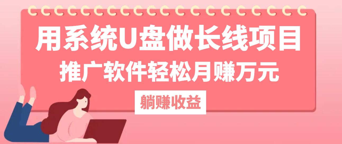 用系统U盘做长线项目，推广软件轻松月赚万元-蚂蚁汇资源分享项目网