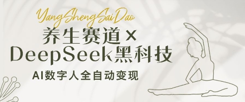 养生赛道+DeepSeek黑科技：AI数字人全自动变现，小白也能月入过W-蚂蚁汇资源分享项目网