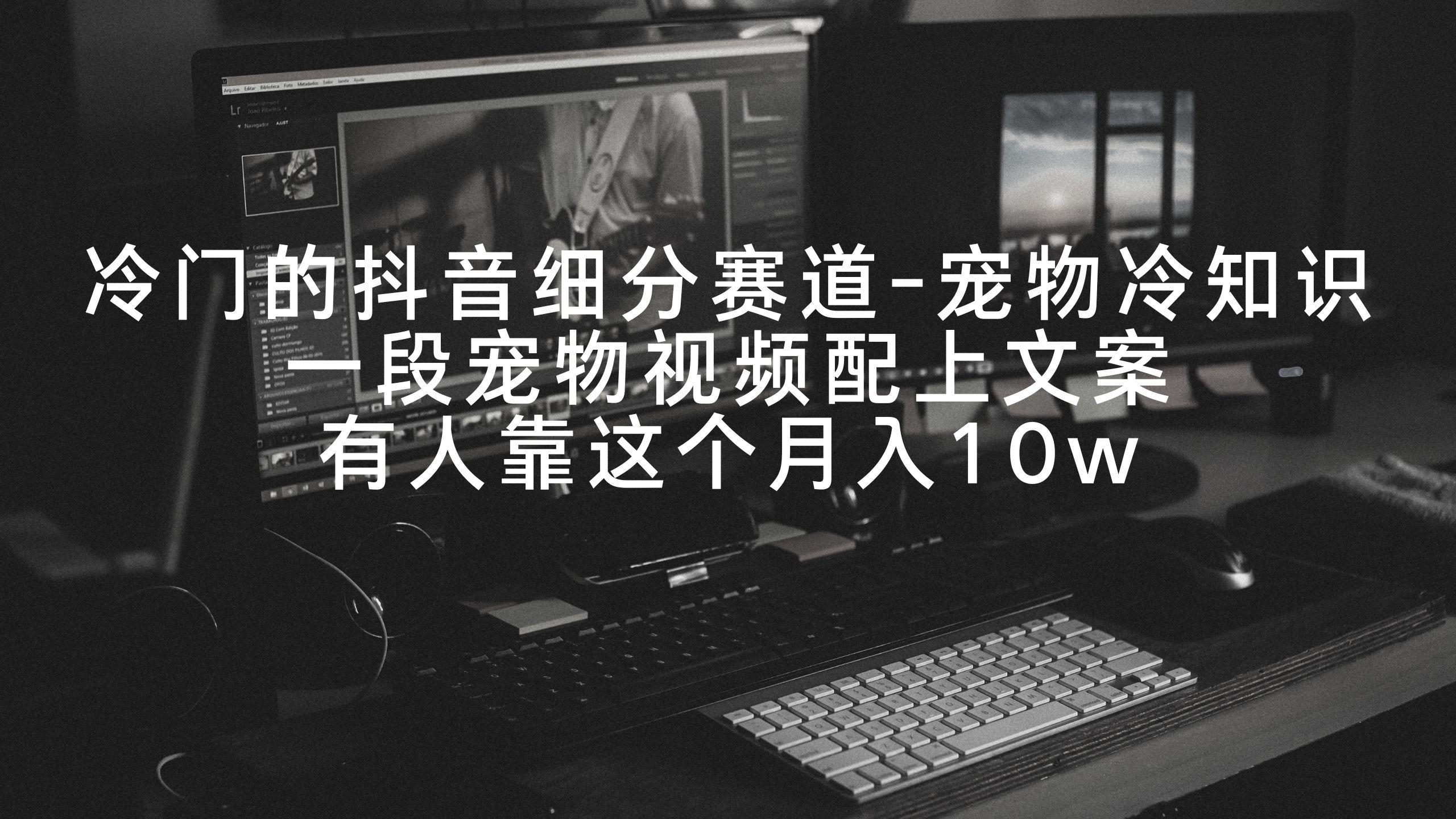 冷门的抖音细分赛道-宠物冷知识，一段宠物视频配上文案，有人靠这个月入10w-蚂蚁汇资源分享项目网