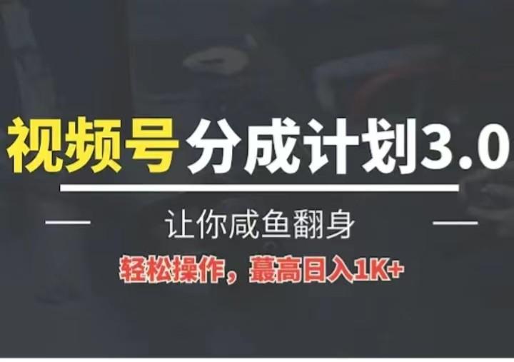 24年视频号冷门蓝海赛道，操作简单，单号收益可达四位数-蚂蚁汇资源分享项目网