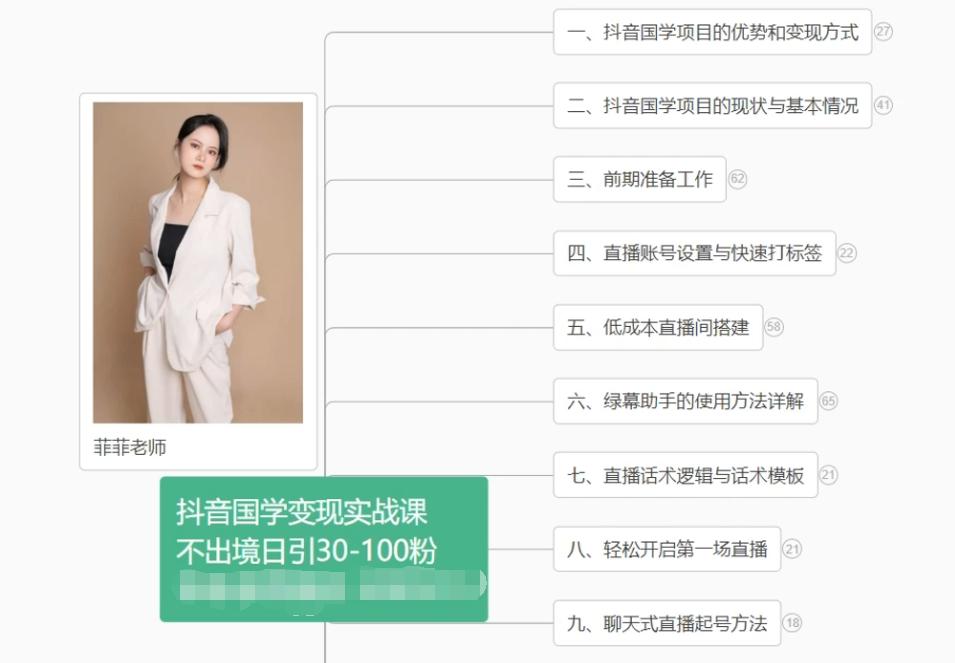 抖音国学变现项目：不出境日引30-100粉实战课程-蚂蚁汇资源分享项目网