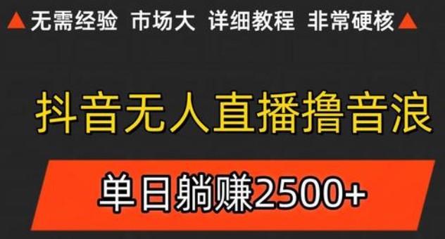抖音无人直播6.0 简单无脑可矩阵 每天两小时轻松躺赚500+-蚂蚁汇资源分享项目网