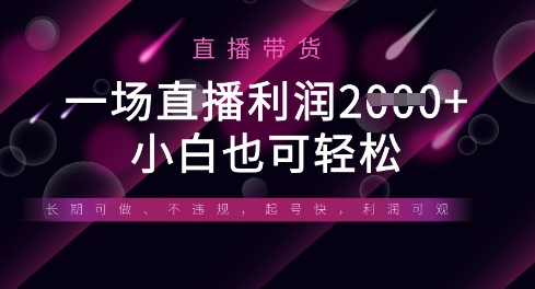 半无人直播带货，一场利润数张，适合所有平台玩法，小白也可轻松-蚂蚁汇资源分享项目网