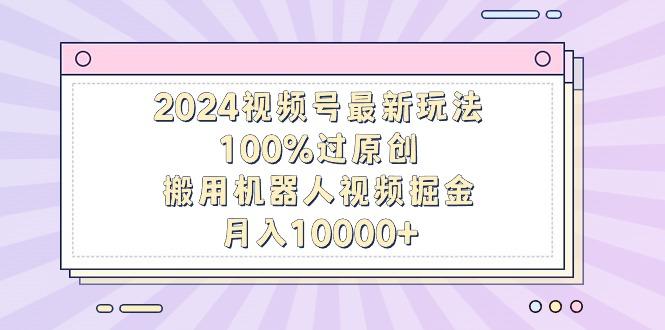 2024视频号最新玩法，100%过原创，搬用机器人视频掘金，月入10000+-蚂蚁汇资源分享项目网