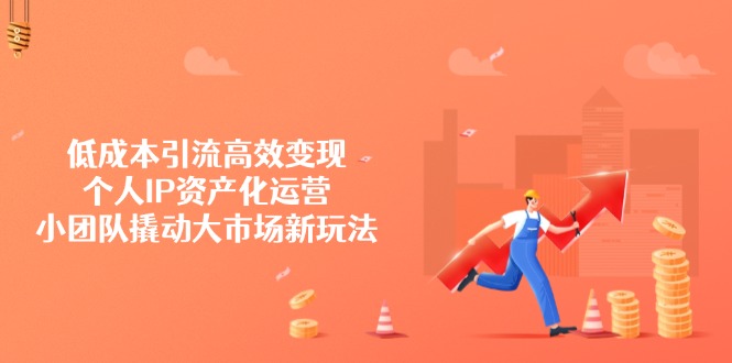 低成本引流高效变现，个人IP资产化运营，小团队撬动大市场新玩法-蚂蚁汇资源分享项目网