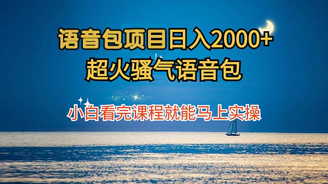 语音包项目 日入2000+ 超火骚气语音包小白看完课程就能马上实操-蚂蚁汇资源分享项目网