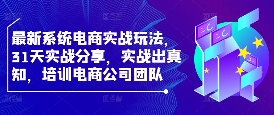 最新系统电商实战玩法，31天实战分享，实战出真知，培训电商公司团队-蚂蚁汇资源分享项目网
