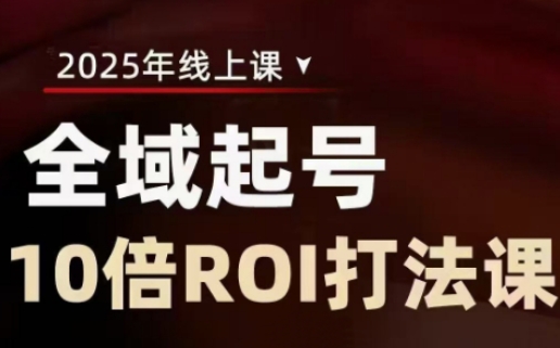 2025全域起号10倍ROI打法课，助你提升直播间的投资回报率-蚂蚁汇资源分享项目网