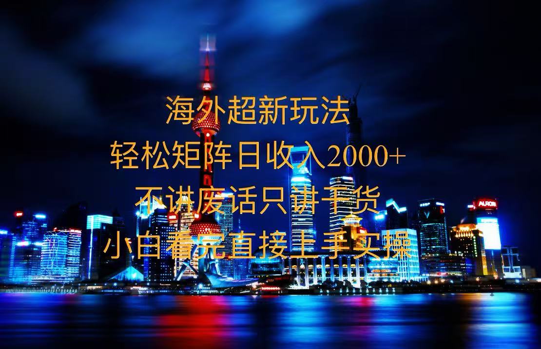 2025全新海外暴力玩法，操作简单，小白轻松上手-蚂蚁汇资源分享项目网