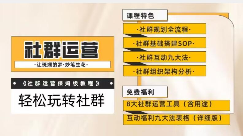 【社群运营】保姆式教程：九大互动法，八款社群运营工具助你轻松玩转社群【揭秘】-蚂蚁汇资源分享项目网