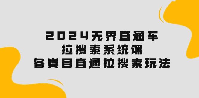 2024无界直通车·拉搜索系统课：各类目直通车 拉搜索玩法！-蚂蚁汇资源分享项目网