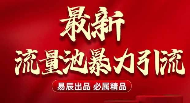 最新“流量池”无门槛暴力引流(全网首发)日引500+-蚂蚁汇资源分享项目网