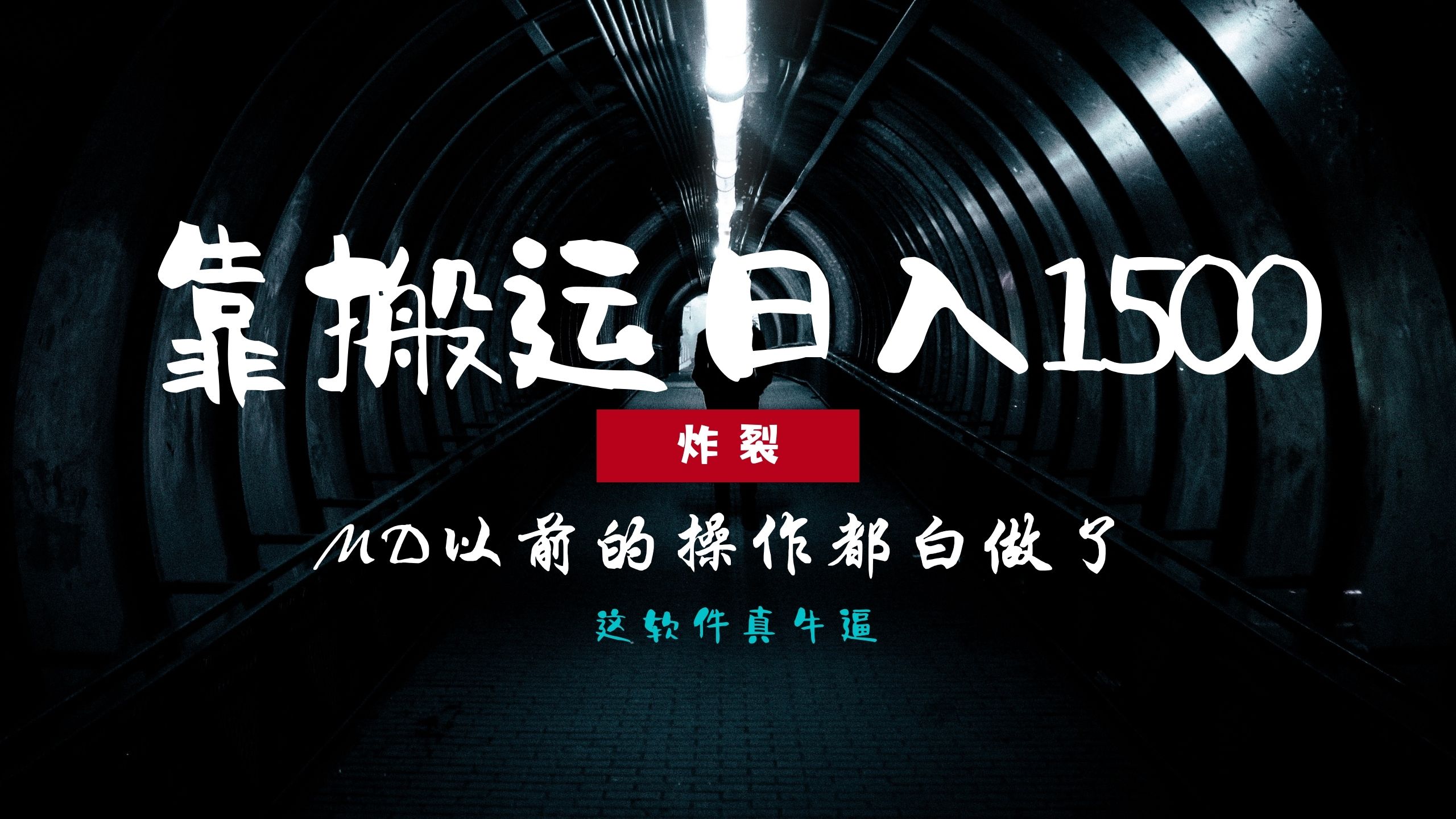 炸裂！0基础搬运也能批量日赚1500+，以前的操作都白做了！-蚂蚁汇资源分享项目网