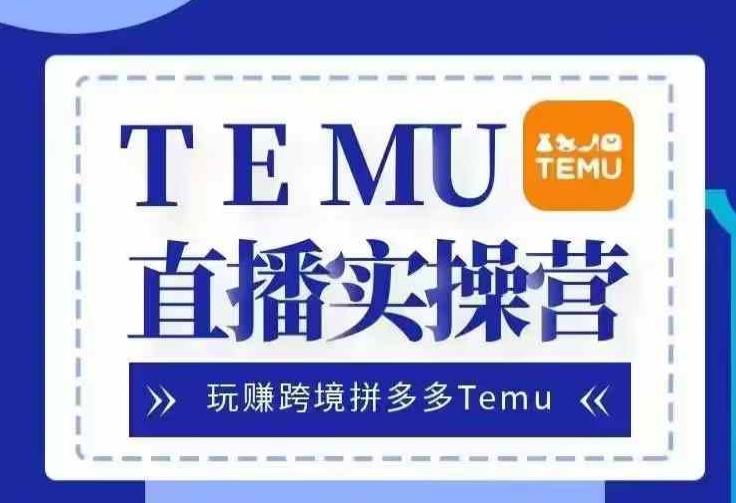 Temu直播实战营，玩赚跨境拼多多Temu，国内电商卷就出海赚美金-蚂蚁汇资源分享项目网