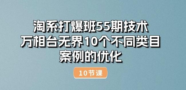淘系打爆班55期技术：万相台无界10个不同类目案例的优化(10节)-蚂蚁汇资源分享项目网