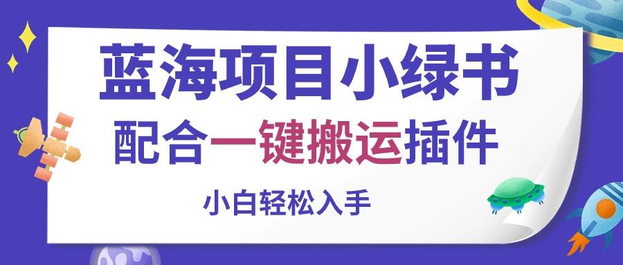 蓝海项目小绿书，配合一键搬运插件，小白轻松入手-蚂蚁汇资源分享项目网